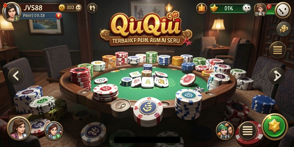 Screenshot game QiuQiu JVS88 dengan tampilan yang menarik.