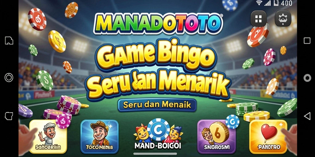 Screenshot utama MANADOTOTO menampilkan pengalaman gameplay Bingo yang seru.