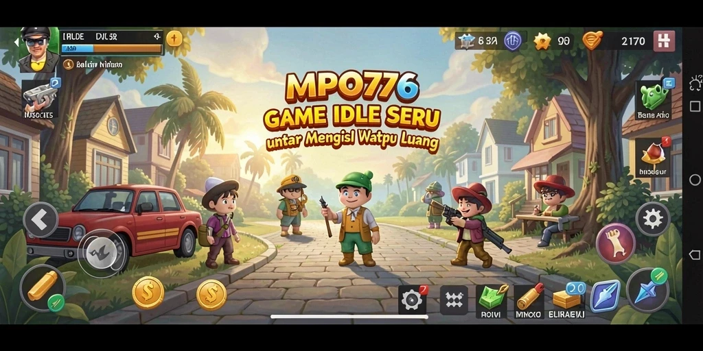 Screenshot MPO76 menampilkan gameplay Idle yang mengasyikkan dengan karakter beraksi.