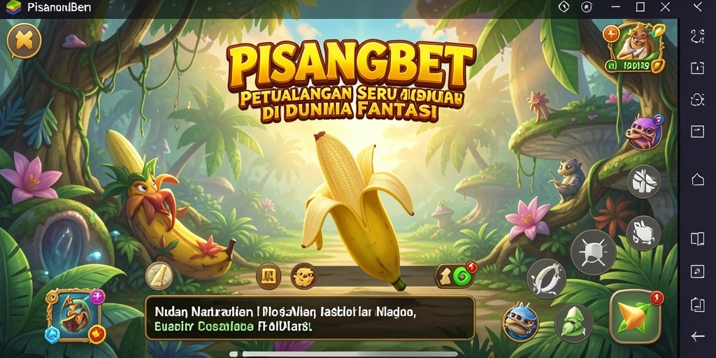 Tampilan gameplay seru PISANGBET di dunia fantasi.