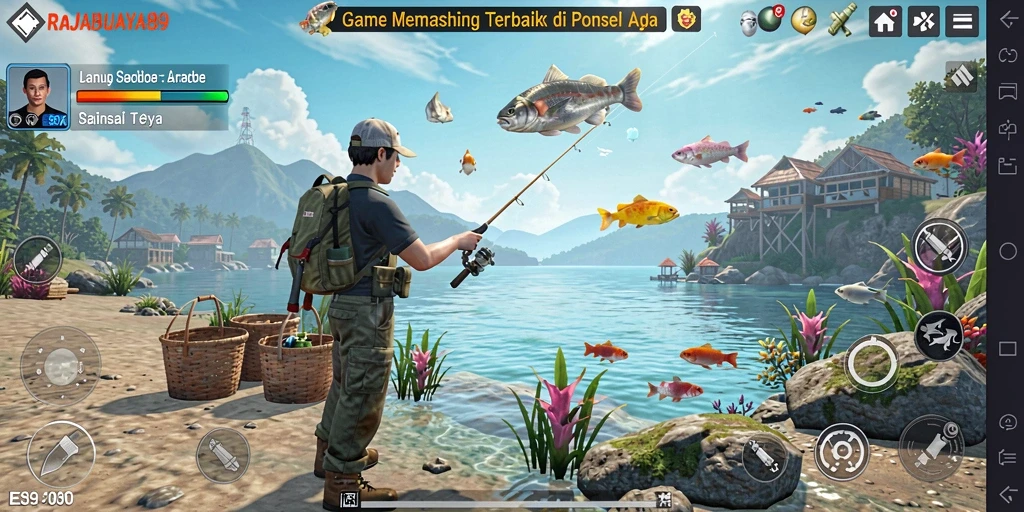 Tangkapan ikan yang melompat di game RAJABUAYA89.