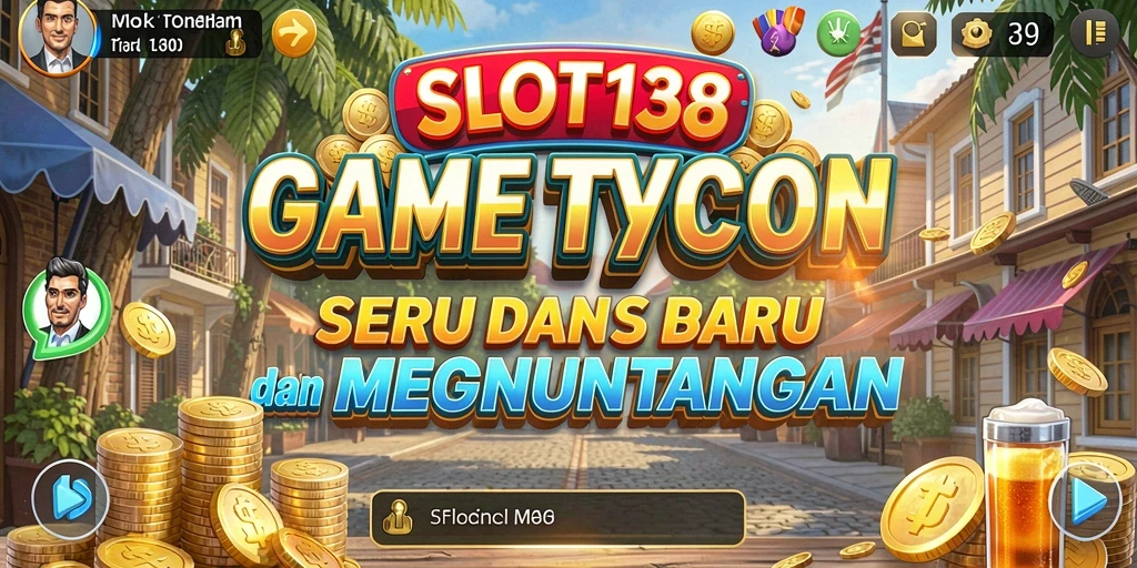 Tangkapan layar utama SLOT138 menampilkan momen seru dalam gameplay Tycoon.