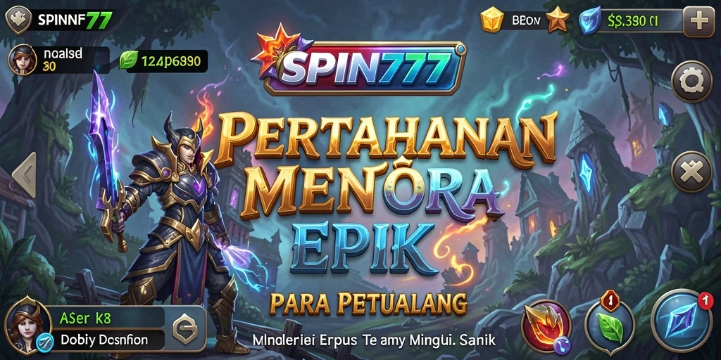 Tampilan menarik dari gameplay Tower Defense SPIN777 yang menantang.