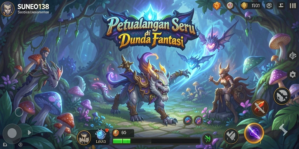 Tangkapan layar utama SUNEO138 menampilkan aksi seru dalam petualangan.
