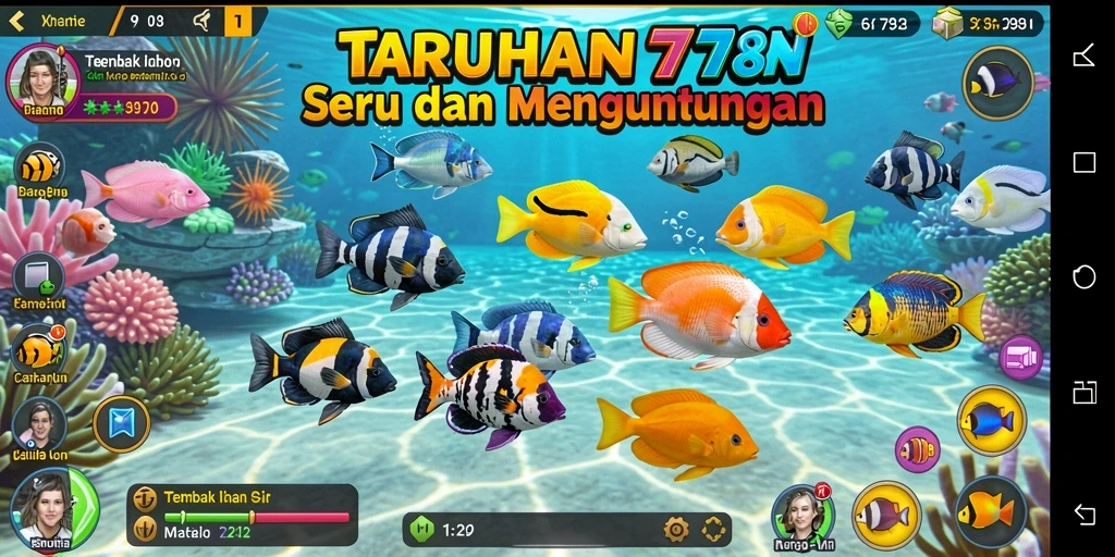 Tampilan gameplay Tembak Ikan yang menarik dalam TARUHAN77.