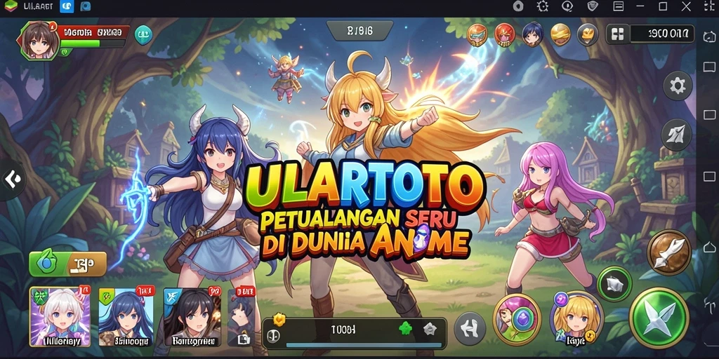 Screenshot gameplay ULARTOTO menunjukkan aksi seru dalam dunia anime.